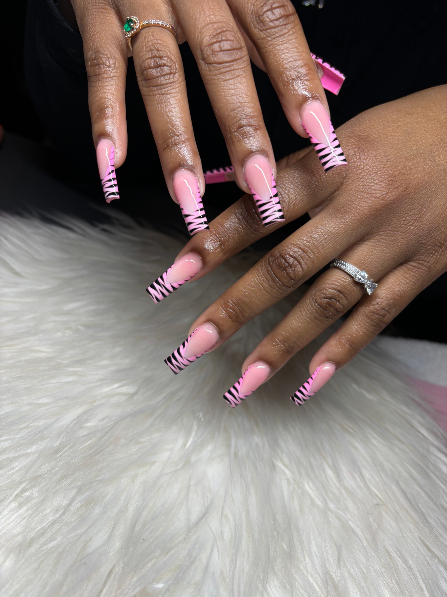 Pink zebra tips