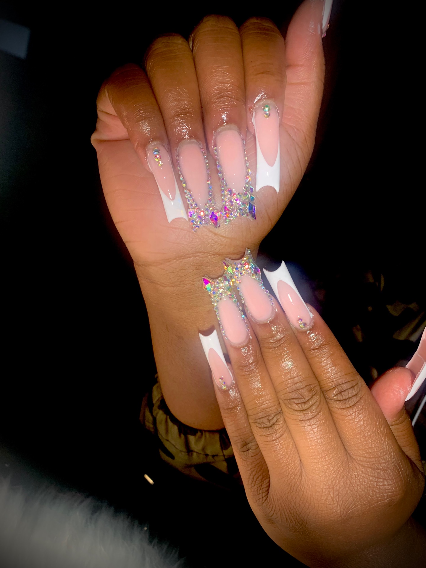 Bling French nails